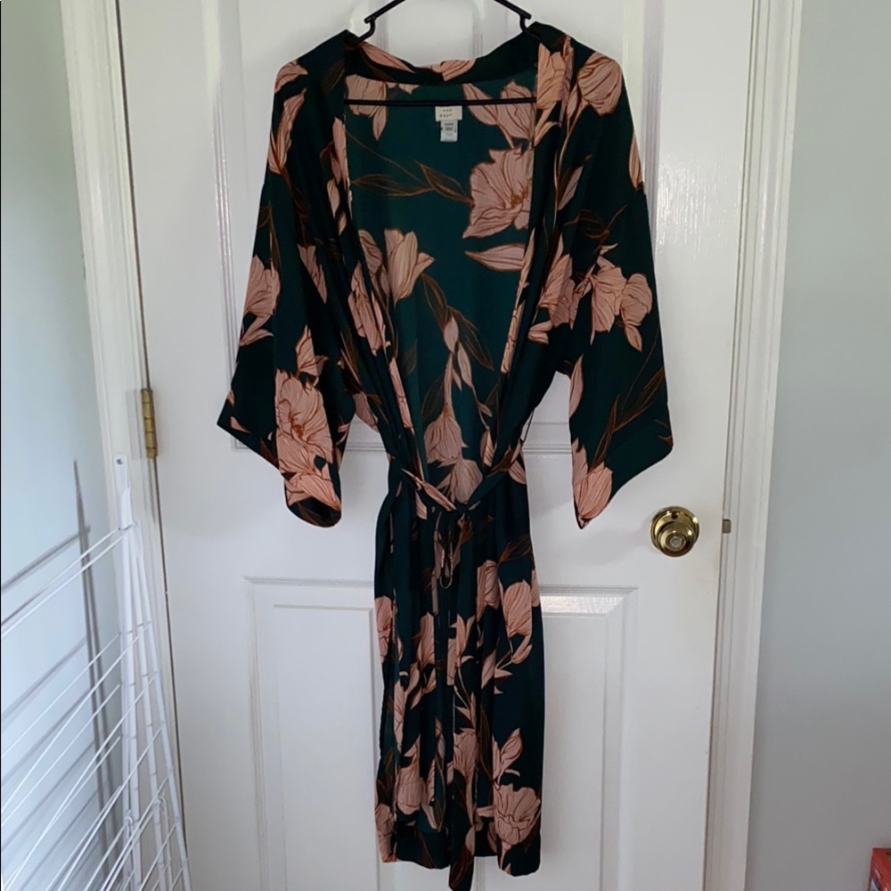 A New Day Green and Pink Floral Robe